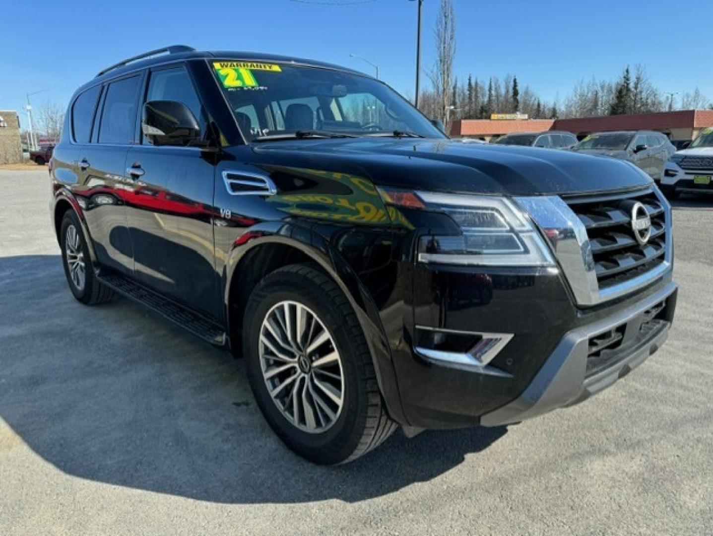 2021 Black /Black Nissan Armada SL (JN8AY2BB8M9) , Automatic transmission, located at 1960 Industrial Drive, Wasilla, 99654, (907) 274-2277, 61.573475, -149.400146 - Photo#5